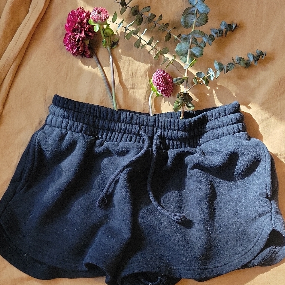 Black Womens Cozy Shorts